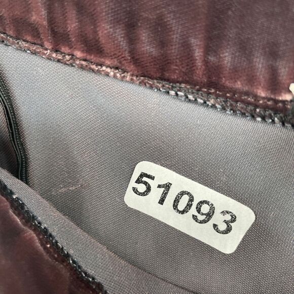 ALBERT CAPRARO Skirt 10 Velvet A-Line Flare Midi Side Zip Boho Purple Vtg - Picture 13 of 13